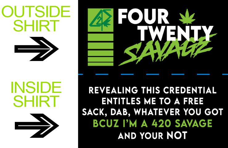 Four-Twenty Savage Script Tee (SW) - Washington
